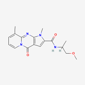 molecular formula C17H20N4O3 B11285014 N-(1-Methoxy-2-propanyl)-1,9-dimethyl-4-oxo-1,4-dihydropyrido[1,2-A]pyrrolo[2,3-D]pyrimidine-2-carboxamide 