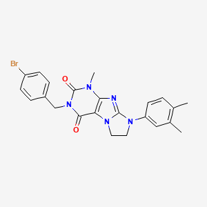 2-[(4-Bromophenyl)methyl]-6-(3,4-dimethylphenyl)-4-methyl-7,8-dihydropurino[7,8-a]imidazole-1,3-dione