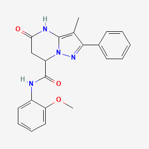 5-hydroxy-N-(2-methoxyphenyl)-3-methyl-2-phenyl-6,7-dihydropyrazolo[1,5-a]pyrimidine-7-carboxamide