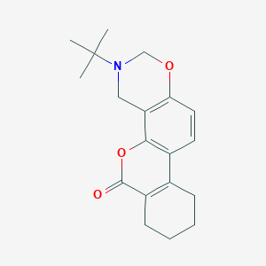 3-(Tert-butyl)-3,4,7,8,9,10-hexahydro-2H,6H-benzo[3,4]chromeno[8,7-E][1,3]oxazin-6-one