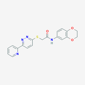 N-(2,3-Dihydro-1,4-benzodioxin-6-YL)-2-{[6-(pyridin-2-YL)pyridazin-3-YL]sulfanyl}acetamide