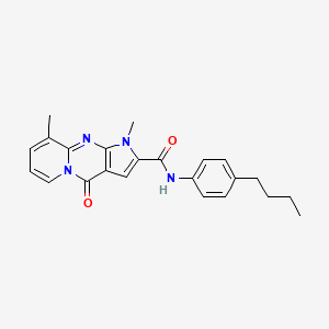 N-(4-butylphenyl)-1,9-dimethyl-4-oxo-1,4-dihydropyrido[1,2-a]pyrrolo[2,3-d]pyrimidine-2-carboxamide