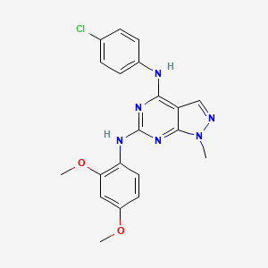 N~4~-(4-chlorophenyl)-N~6~-(2,4-dimethoxyphenyl)-1-methyl-1H-pyrazolo[3,4-d]pyrimidine-4,6-diamine