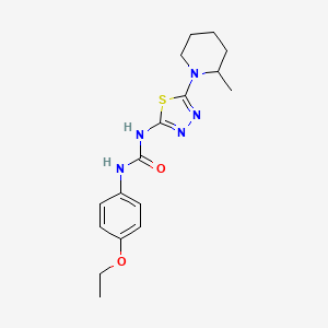 molecular formula C17H23N5O2S B11285136 1-(4-Ethoxyphenyl)-3-[5-(2-methylpiperidin-1-yl)-1,3,4-thiadiazol-2-yl]urea 