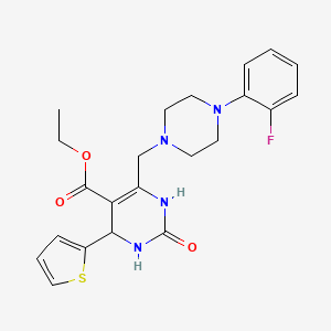 Ethyl 6-{[4-(2-fluorophenyl)piperazin-1-yl]methyl}-2-oxo-4-(thiophen-2-yl)-1,2,3,4-tetrahydropyrimidine-5-carboxylate