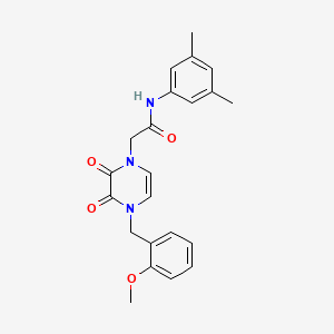 N-(3,5-dimethylphenyl)-2-{4-[(2-methoxyphenyl)methyl]-2,3-dioxo-1,2,3,4-tetrahydropyrazin-1-yl}acetamide