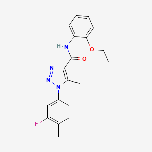 molecular formula C19H19FN4O2 B11285212 N-(2-ethoxyphenyl)-1-(3-fluoro-4-methylphenyl)-5-methyl-1H-1,2,3-triazole-4-carboxamide 