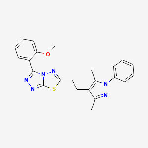 6-[2-(3,5-dimethyl-1-phenyl-1H-pyrazol-4-yl)ethyl]-3-(2-methoxyphenyl)[1,2,4]triazolo[3,4-b][1,3,4]thiadiazole