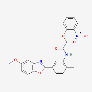 N-[5-(5-methoxy-1,3-benzoxazol-2-yl)-2-methylphenyl]-2-(2-nitrophenoxy)acetamide