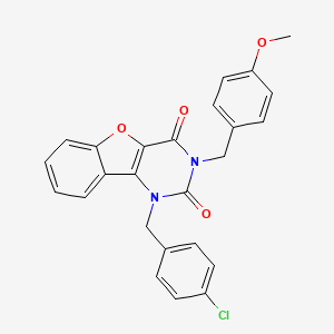 1-(4-chlorobenzyl)-3-(4-methoxybenzyl)benzofuro[3,2-d]pyrimidine-2,4(1H,3H)-dione