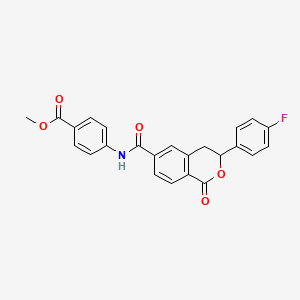 methyl 4-({[3-(4-fluorophenyl)-1-oxo-3,4-dihydro-1H-isochromen-6-yl]carbonyl}amino)benzoate