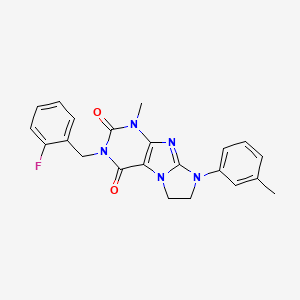 2-[(2-Fluorophenyl)methyl]-4-methyl-6-(3-methylphenyl)-7,8-dihydropurino[7,8-a]imidazole-1,3-dione