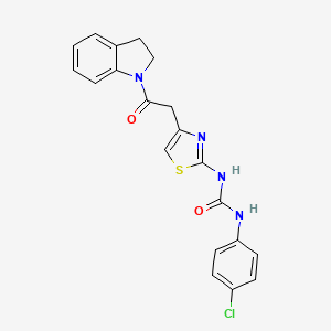 1-(4-Chlorophenyl)-3-(4-(2-(indolin-1-yl)-2-oxoethyl)thiazol-2-yl)urea