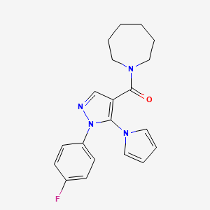 1-[1-(4-fluorophenyl)-5-(1H-pyrrol-1-yl)-1H-pyrazole-4-carbonyl]azepane