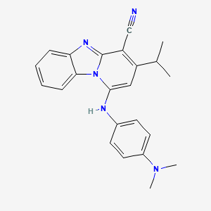 1-{[4-(Dimethylamino)phenyl]amino}-3-(propan-2-yl)pyrido[1,2-a]benzimidazole-4-carbonitrile