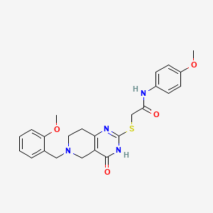 molecular formula C24H26N4O4S B11285498 2-{[6-(2-methoxybenzyl)-4-oxo-3,4,5,6,7,8-hexahydropyrido[4,3-d]pyrimidin-2-yl]sulfanyl}-N-(4-methoxyphenyl)acetamide 