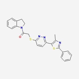 1-(Indolin-1-yl)-2-((6-(4-methyl-2-phenylthiazol-5-yl)pyridazin-3-yl)thio)ethanone