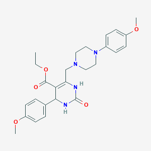 molecular formula C26H32N4O5 B11285524 Ethyl 4-(4-methoxyphenyl)-6-{[4-(4-methoxyphenyl)piperazin-1-yl]methyl}-2-oxo-1,2,3,4-tetrahydropyrimidine-5-carboxylate 