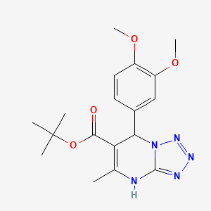 molecular formula C18H23N5O4 B11285551 Tert-butyl 7-(3,4-dimethoxyphenyl)-5-methyl-4,7-dihydrotetrazolo[1,5-a]pyrimidine-6-carboxylate 