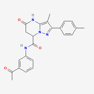 N-(3-acetylphenyl)-5-hydroxy-3-methyl-2-(4-methylphenyl)-6,7-dihydropyrazolo[1,5-a]pyrimidine-7-carboxamide