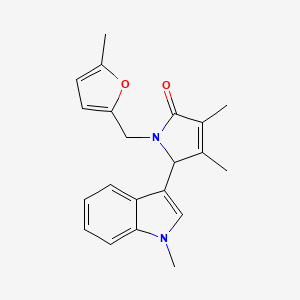 3,4-dimethyl-1-[(5-methylfuran-2-yl)methyl]-5-(1-methyl-1H-indol-3-yl)-1,5-dihydro-2H-pyrrol-2-one