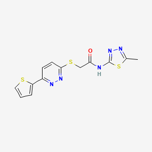 N-(5-Methyl-1,3,4-thiadiazol-2-YL)-2-{[6-(thiophen-2-YL)pyridazin-3-YL]sulfanyl}acetamide