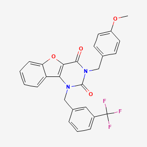 3-(4-methoxybenzyl)-1-(3-(trifluoromethyl)benzyl)benzofuro[3,2-d]pyrimidine-2,4(1H,3H)-dione