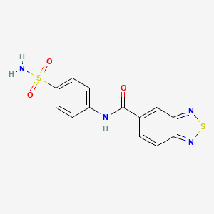 molecular formula C13H10N4O3S2 B11285641 N-(4-sulfamoylphenyl)-2,1,3-benzothiadiazole-5-carboxamide 