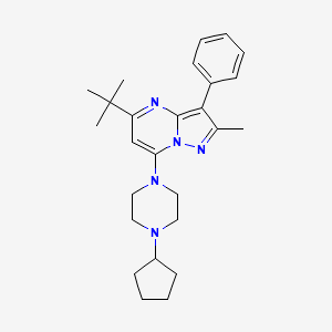 5-Tert-butyl-7-(4-cyclopentylpiperazin-1-yl)-2-methyl-3-phenylpyrazolo[1,5-a]pyrimidine