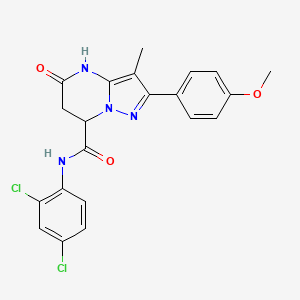 N-(2,4-dichlorophenyl)-5-hydroxy-2-(4-methoxyphenyl)-3-methyl-6,7-dihydropyrazolo[1,5-a]pyrimidine-7-carboxamide