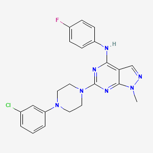 6-[4-(3-chlorophenyl)piperazin-1-yl]-N-(4-fluorophenyl)-1-methyl-1H-pyrazolo[3,4-d]pyrimidin-4-amine