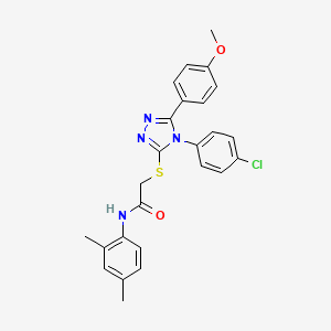 2-{[4-(4-chlorophenyl)-5-(4-methoxyphenyl)-4H-1,2,4-triazol-3-yl]sulfanyl}-N-(2,4-dimethylphenyl)acetamide