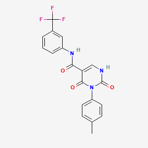 3-(4-methylphenyl)-2,4-dioxo-N-[3-(trifluoromethyl)phenyl]-1,2,3,4-tetrahydropyrimidine-5-carboxamide