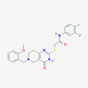 N-(3-fluoro-4-methylphenyl)-2-{[6-(2-methoxybenzyl)-4-oxo-3,4,5,6,7,8-hexahydropyrido[4,3-d]pyrimidin-2-yl]sulfanyl}acetamide