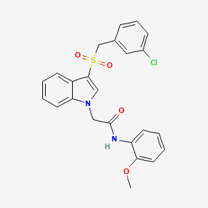 2-(3-((3-chlorobenzyl)sulfonyl)-1H-indol-1-yl)-N-(2-methoxyphenyl)acetamide