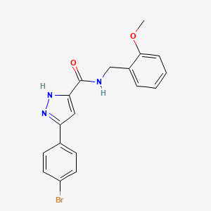 5-(4-bromophenyl)-N-(2-methoxybenzyl)-1H-pyrazole-3-carboxamide