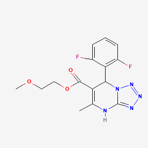 molecular formula C15H15F2N5O3 B11285834 2-Methoxyethyl 7-(2,6-difluorophenyl)-5-methyl-4,7-dihydrotetrazolo[1,5-a]pyrimidine-6-carboxylate 