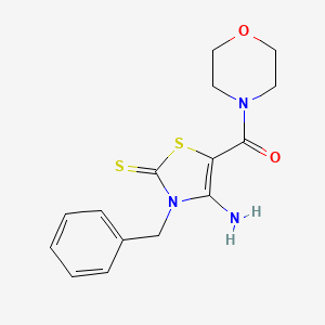 molecular formula C15H17N3O2S2 B11285842 (4-Amino-3-benzyl-2-thioxo-2,3-dihydro-1,3-thiazol-5-yl)(morpholin-4-yl)methanone 