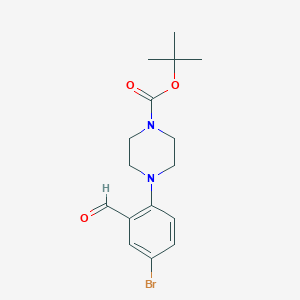 molecular formula C16H21BrN2O3 B112859 1-Boc-4-(4-Bromo-2-formylphenyl)piperazine CAS No. 628326-05-6