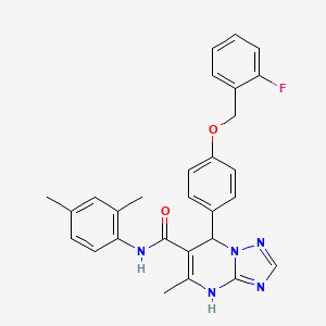 N-(2,4-dimethylphenyl)-7-{4-[(2-fluorobenzyl)oxy]phenyl}-5-methyl-4,7-dihydro[1,2,4]triazolo[1,5-a]pyrimidine-6-carboxamide