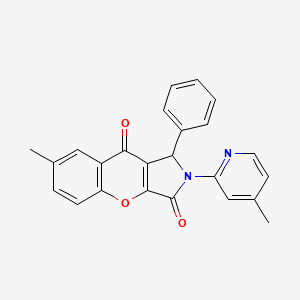 7-Methyl-2-(4-methylpyridin-2-yl)-1-phenyl-1,2-dihydrochromeno[2,3-c]pyrrole-3,9-dione