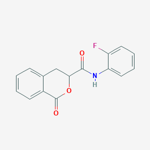 molecular formula C16H12FNO3 B11285961 N-(2-fluorophenyl)-1-oxo-3,4-dihydro-1H-isochromene-3-carboxamide 