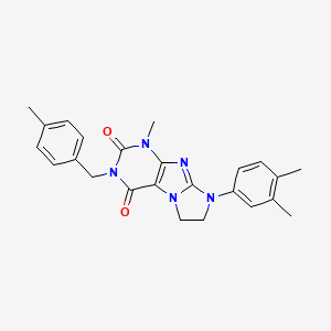 6-(3,4-Dimethylphenyl)-4-methyl-2-[(4-methylphenyl)methyl]-7,8-dihydropurino[7,8-a]imidazole-1,3-dione