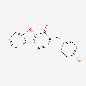 molecular formula C17H11BrN2O2 B11285974 3-(4-bromobenzyl)benzofuro[3,2-d]pyrimidin-4(3H)-one 