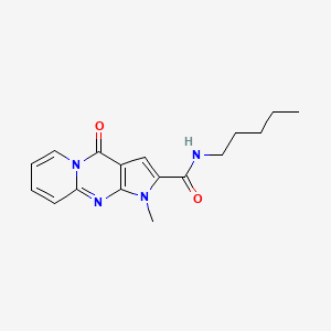 molecular formula C17H20N4O2 B11285987 1-methyl-4-oxo-N-pentyl-1,4-dihydropyrido[1,2-a]pyrrolo[2,3-d]pyrimidine-2-carboxamide 