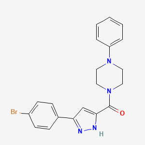 [5-(4-bromophenyl)-1H-pyrazol-3-yl](4-phenylpiperazin-1-yl)methanone