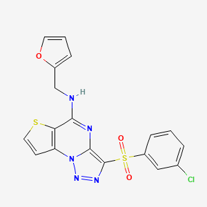 3-(3-chlorophenylsulfonyl)-N-(furan-2-ylmethyl)thieno[2,3-e][1,2,3]triazolo[1,5-a]pyrimidin-5-amine