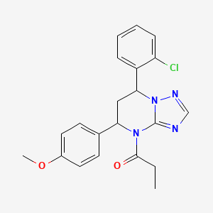 1-[7-(2-chlorophenyl)-5-(4-methoxyphenyl)-6,7-dihydro[1,2,4]triazolo[1,5-a]pyrimidin-4(5H)-yl]propan-1-one