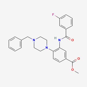 Methyl 4-(4-benzylpiperazin-1-yl)-3-{[(3-fluorophenyl)carbonyl]amino}benzoate