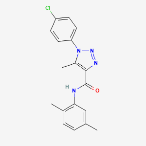 molecular formula C18H17ClN4O B11286059 1-(4-chlorophenyl)-N-(2,5-dimethylphenyl)-5-methyl-1H-1,2,3-triazole-4-carboxamide 